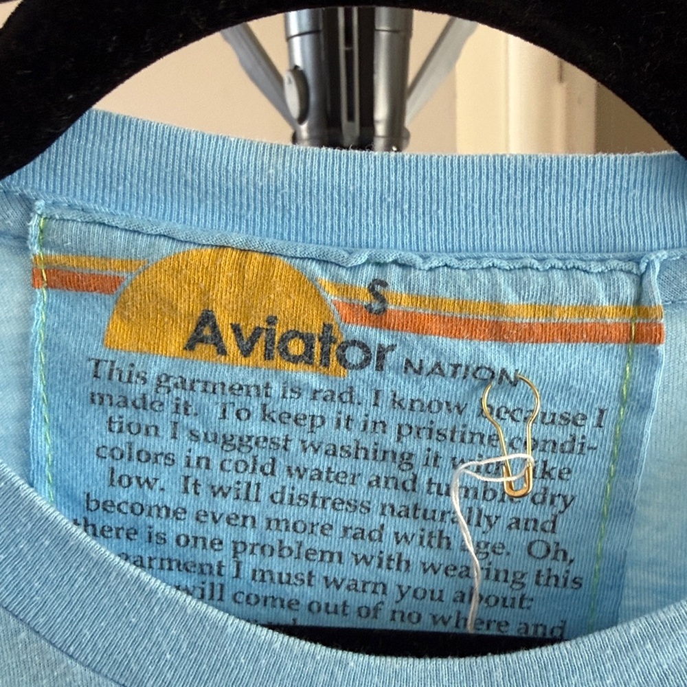 Aviator Nation Light Blue RIDE Tee - Picture 2 of 3